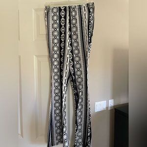 Cute Papaya Black & White Bell Bottoms
